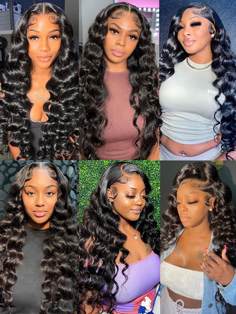 Loose Deep Wave 13x4 Lace Front Human Hair Wig Brazilian Glueless Wigs For Women Human Hair Lace Frontal Wig Pre Plucked