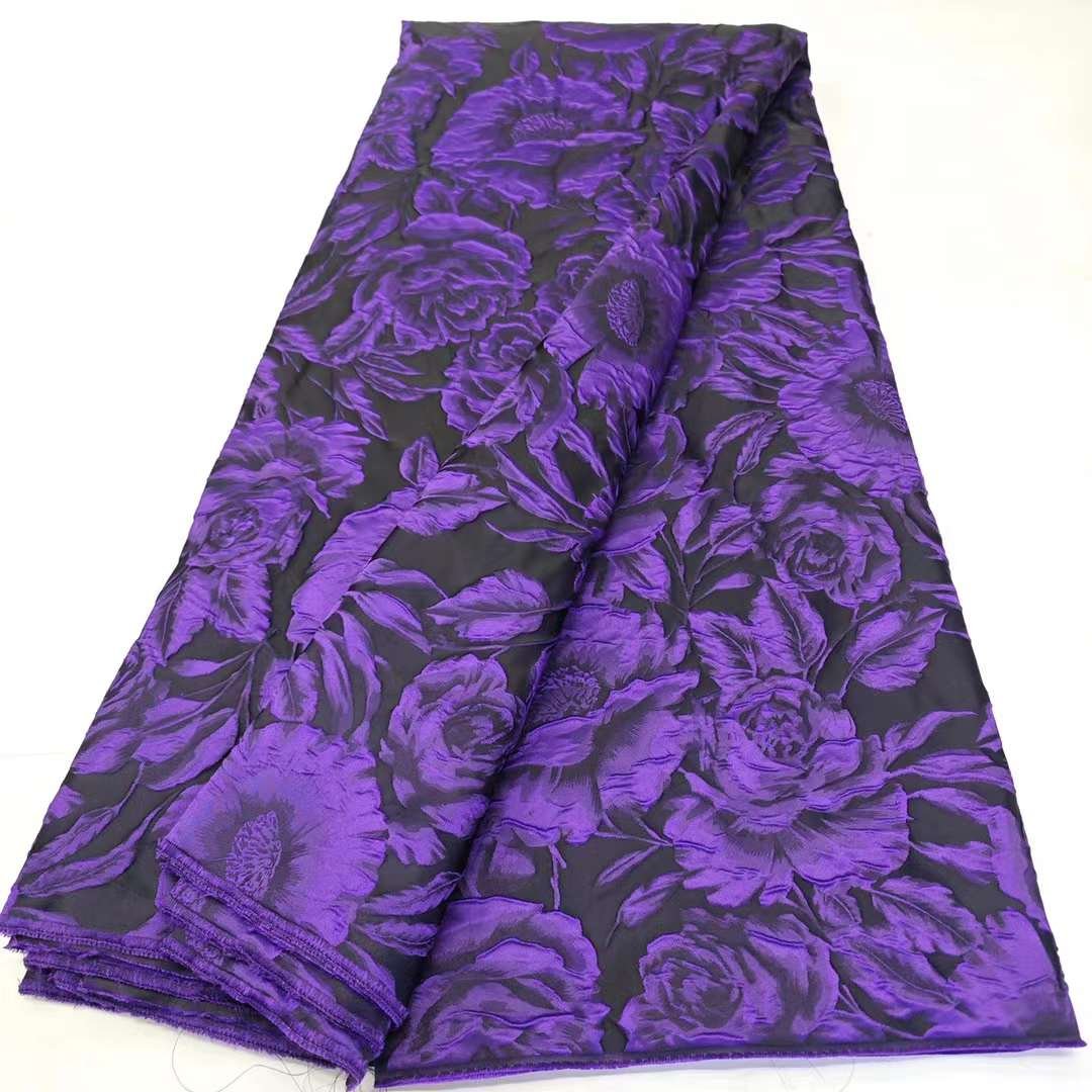 2024 NEW Embroidery Lace Brocade Fabric Embossed Damask Jacquard Fabric Brocade Jacquard Clothing Fabric