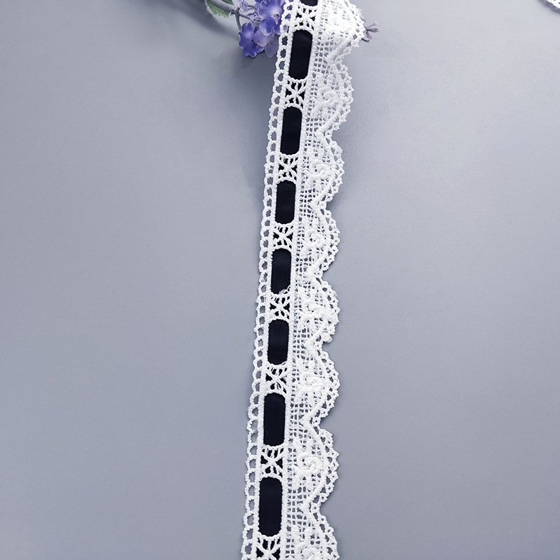 Wholesale 3cm Eco-Friendly Milk Silk Ribbon Lace Handmade Lolita Water-Soluble Embroidery Fabric Garments Manufacturer