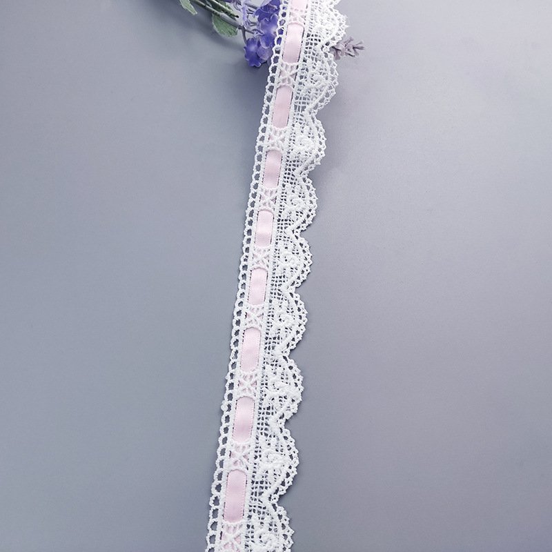 Wholesale 3cm Eco-Friendly Milk Silk Ribbon Lace Handmade Lolita Water-Soluble Embroidery Fabric Garments Manufacturer