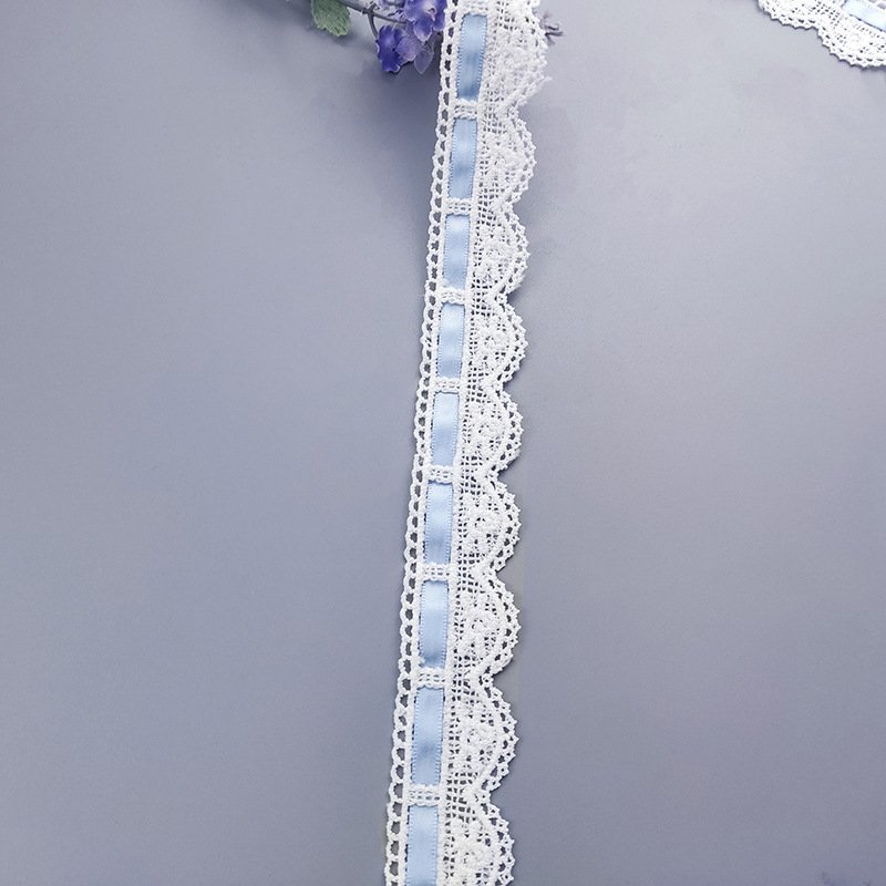 Wholesale 3cm Eco-Friendly Milk Silk Ribbon Lace Handmade Lolita Water-Soluble Embroidery Fabric Garments Manufacturer