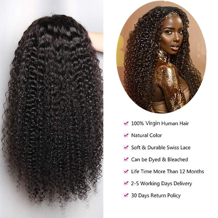 Unprocessed Natural Curly Lace Front Wig 100% Human Hair Wigs Human Hair Lace Frontal Transparent Hd Lace Frontal Wigs
