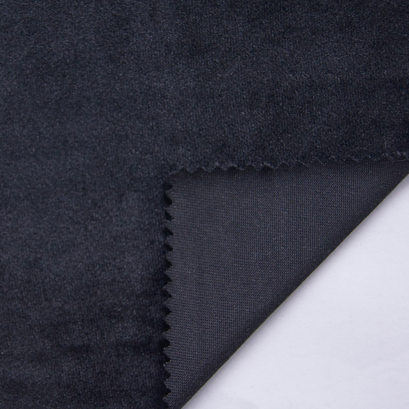 High Quality Velvet Dralon elastane Knit oeko-tex certified hoodie knitted fabric hoodie knitted fabric