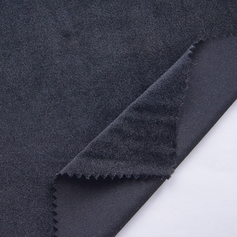 High Quality Velvet Dralon elastane Knit oeko-tex certified hoodie knitted fabric hoodie knitted fabric