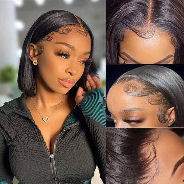 Ombre Dark Roots Brown T1B/30 Colored Brazilian Virgin Lace Front Closure raw Short Bob Wigs Human Hair Lace Front wig