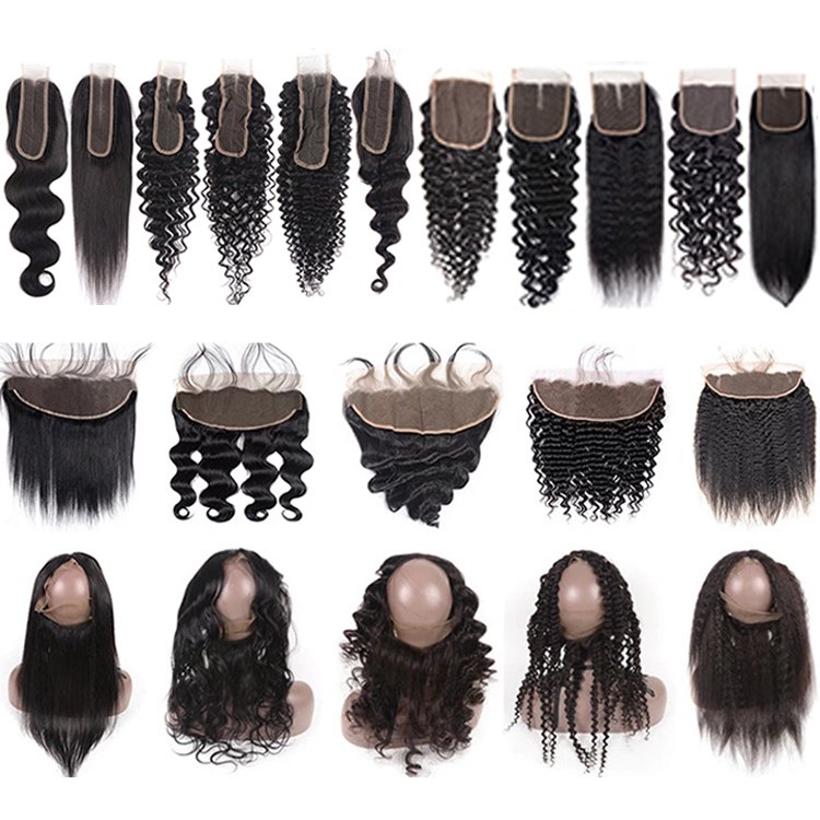 Free Part Swiss 4x4 5x5 6x6 13x4 13x6 Lace Closure with Baby Hair Pre Pluck Lace Front Human Hair Wig Peruvian Hair Vendors
