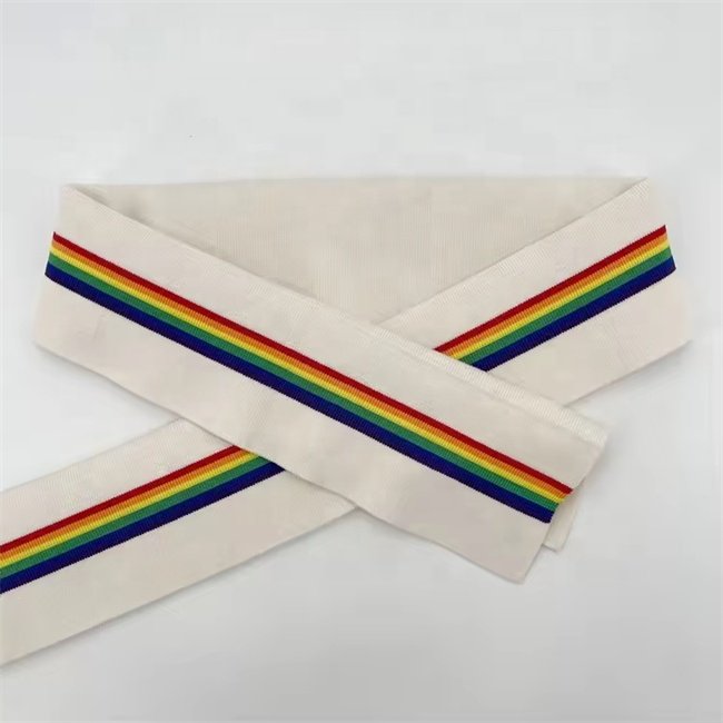 Original Factory Source Design rainbow stripe ribbing cuff and bottom