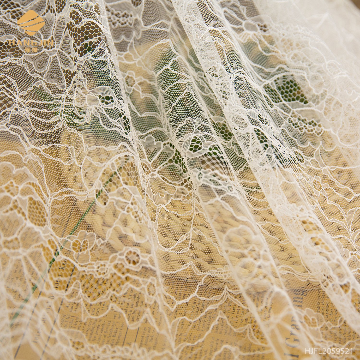 3D Embroidery Bridal French lace fabric floral Lace Fabric For Wedding Dress Bridal Veils