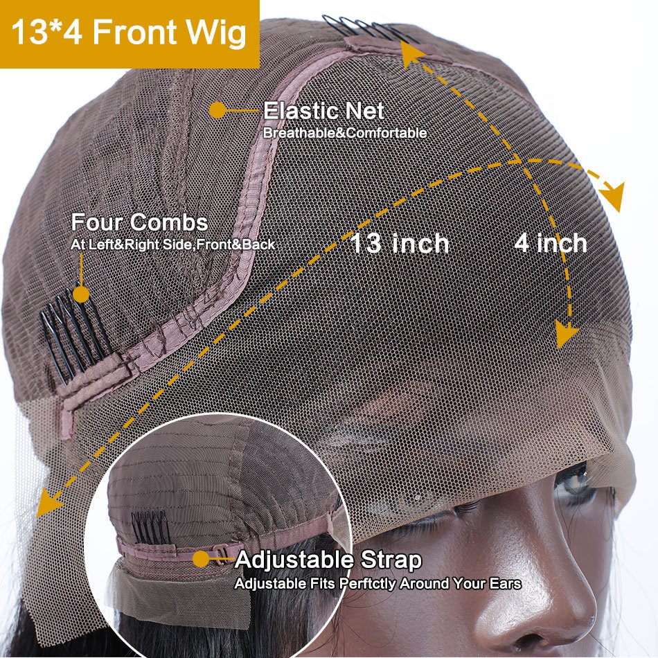 Wholesale Brazilian human cuticle aligned hair 180% density 40 inches 1b body wave 13x4 swiss HD full lace front wigs for woman