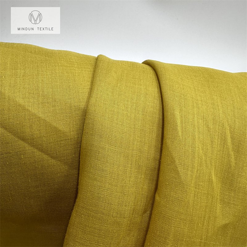 Mindun Yarn 36*36 60gsm 100 Ramie Wrinkled Pure Yarn Fabric China For Women Scarf