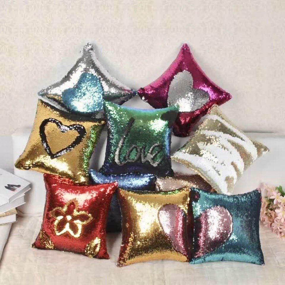Ready Stock Sale Double Sided Sublimation Reversible Gold Mermaid Printed Sequin Fabric for Dress and Stage Decoration