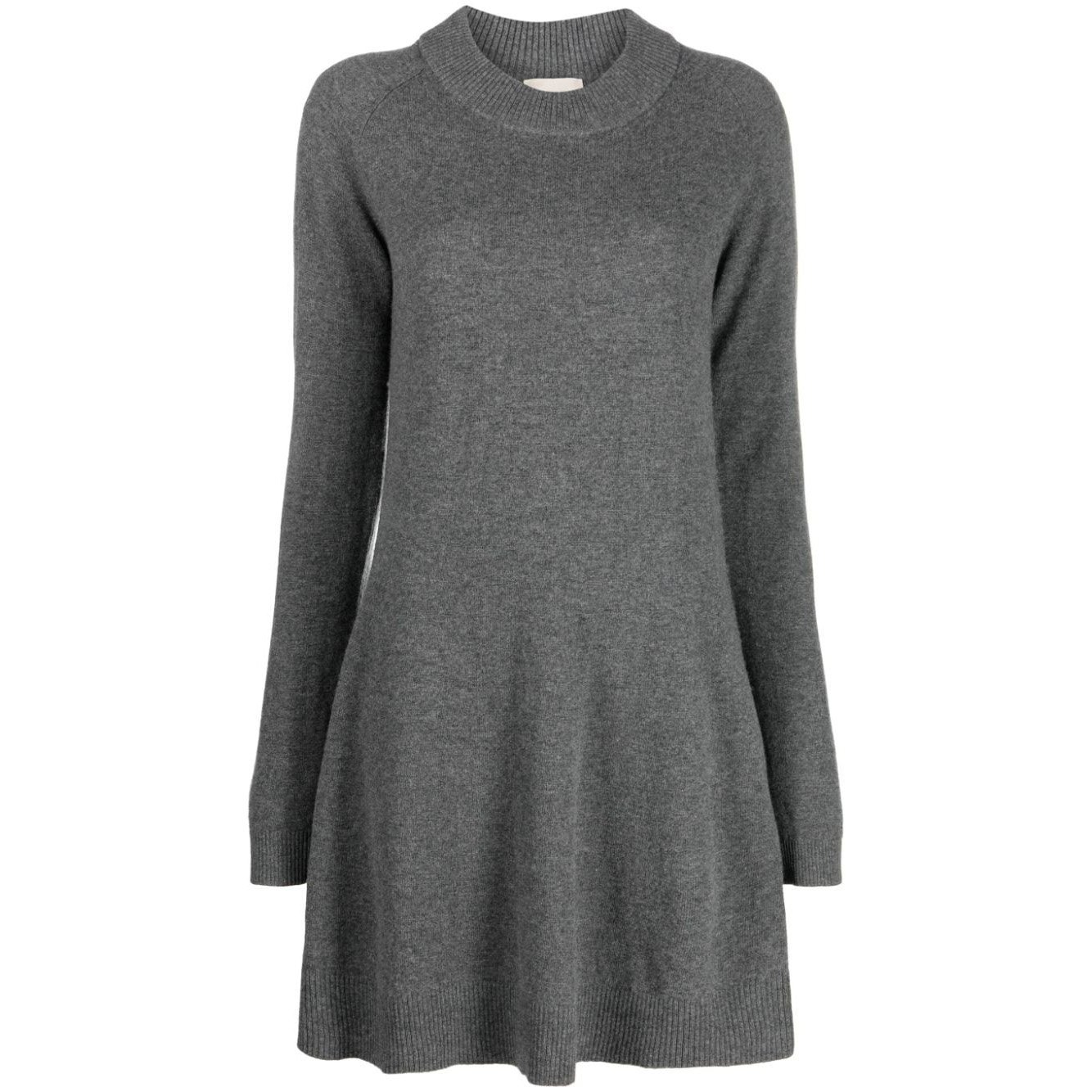 knitwear manufacturers custom dark grey Wool Knit Dress midi Knit Dress fall sweater dress women clothing