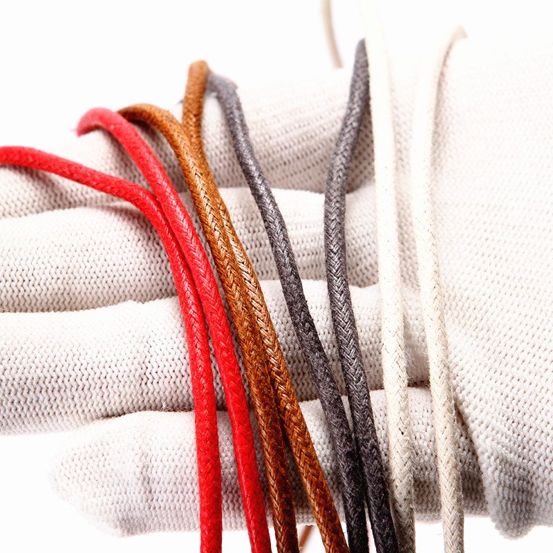 Yrunfeety Premium Waxed Cotton Shoelaces Round Waxed Dress Shoelaces Wax Rope Boot Shoe Laces 29 Colors for Leather Laces