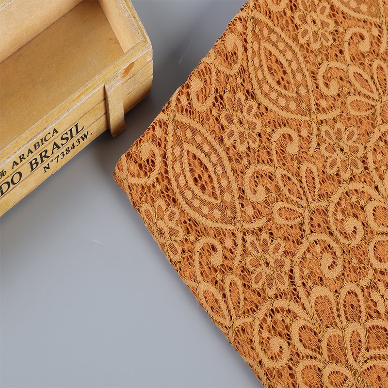 New Style Lower Price Nylon Cotton Brown Mesh Embroidery Lace With Flowers Fabric For Dress