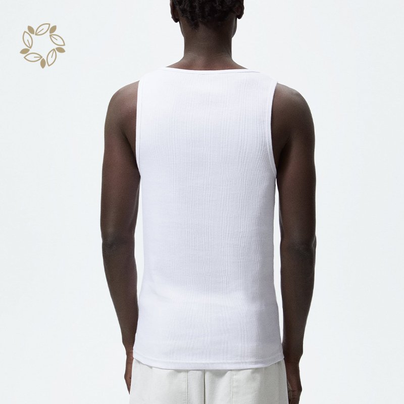 100% organic cotton ribbed tank top tanktop men sustainable men ribbed tank top eco friendly tank tops men costom vest