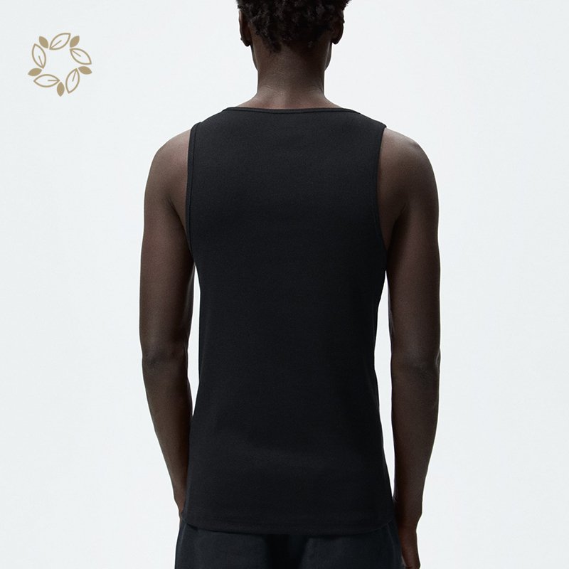 100% organic cotton ribbed tank top tanktop men sustainable men ribbed tank top eco friendly tank tops men costom vest
