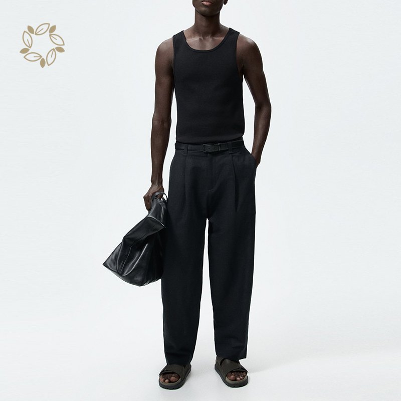 100% organic cotton ribbed tank top tanktop men sustainable men ribbed tank top eco friendly tank tops men costom vest