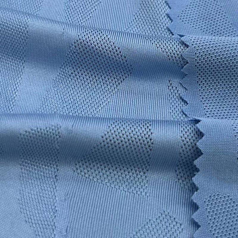 Chiba jacquard mesh 150g high elastic knitted mesh fabric polyester elastic bird's eye fabric sports mesh fabric