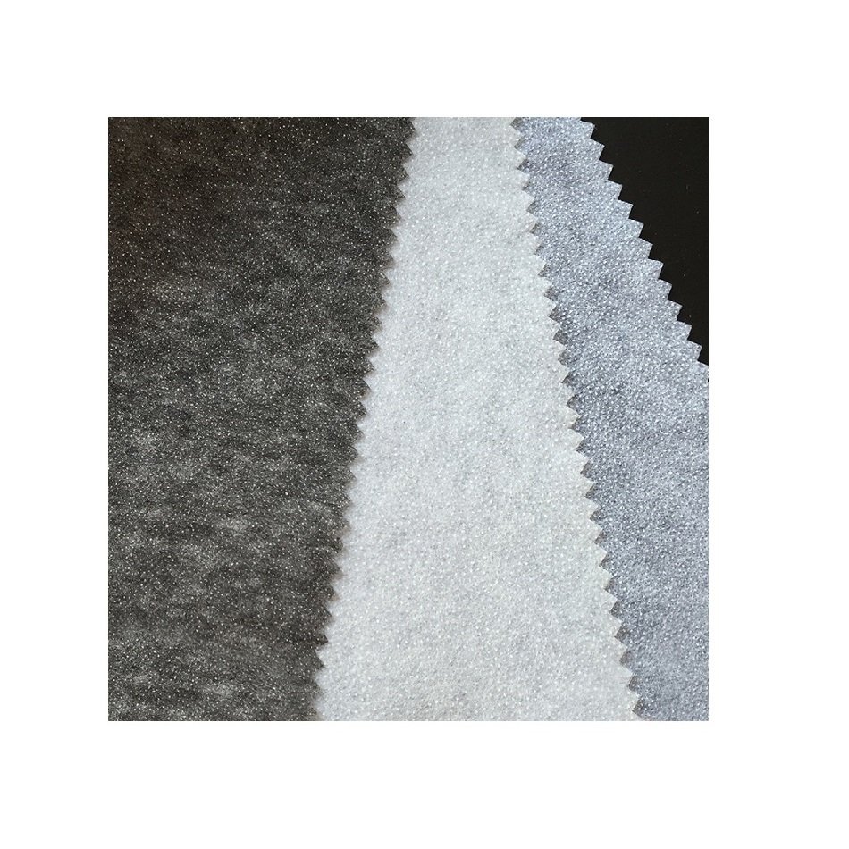 Garment Usage Black / White Interlining - Mex Nonwoven Fabric 100% Polyester Material Wholesale Origin From Vietnam