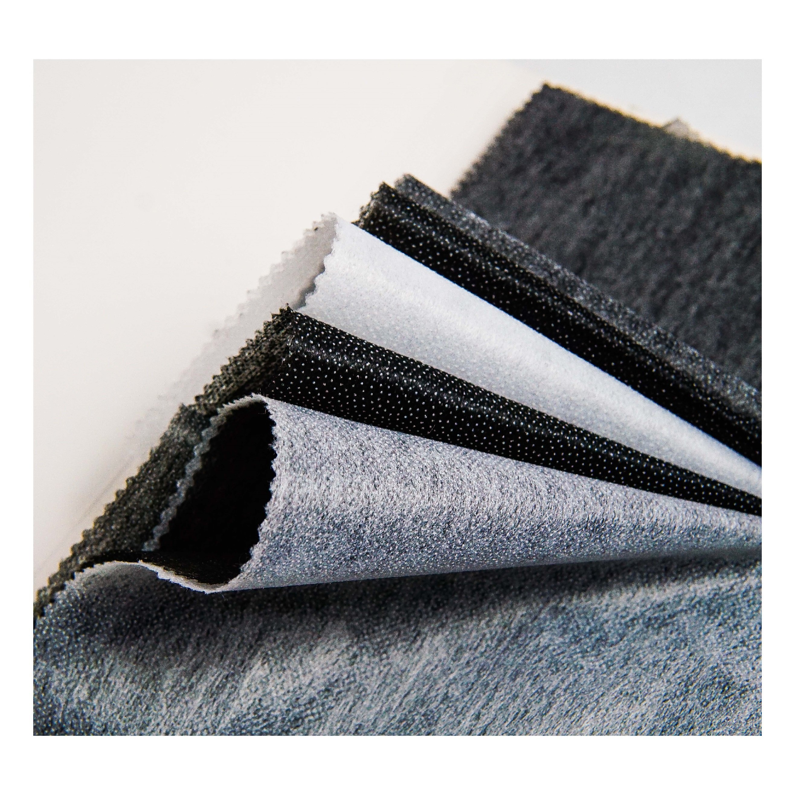 Garment Usage Black / White Interlining - Mex Nonwoven Fabric 100% Polyester Material Wholesale Origin From Vietnam