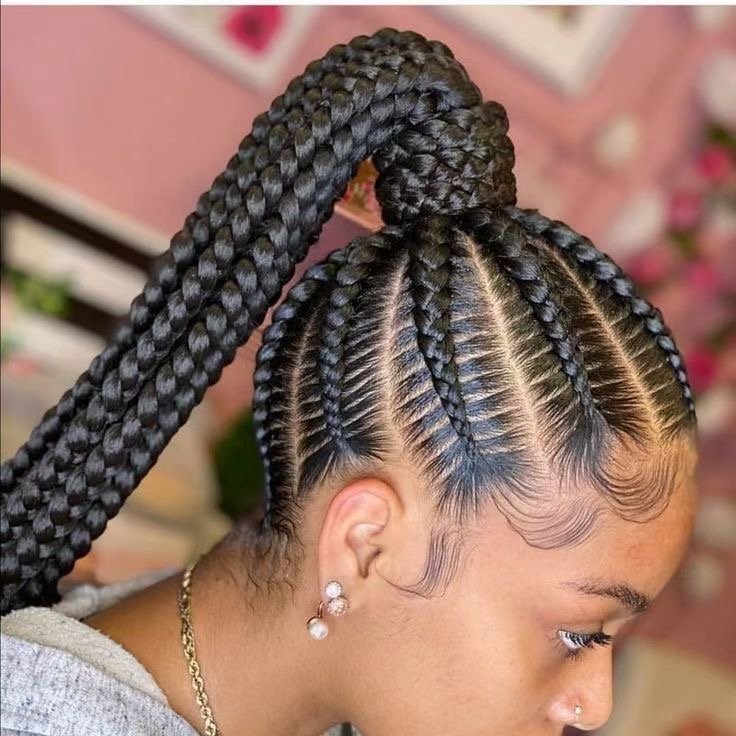 Jennifer Wholesale New 8 Parts Braids Ponytail Wigs Corn Row Box Synthetic Lace Front Wigs Soft Knotless Fiber Hair Braid Wigs