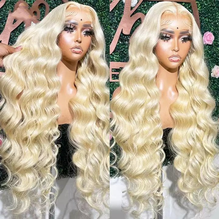 Body Wave 613 Lace Frontal Wig Blonde Lace Front Wig 13x4 Pre Plucked Colored Lace Front 613 Human Hair Wigs For Women 180%