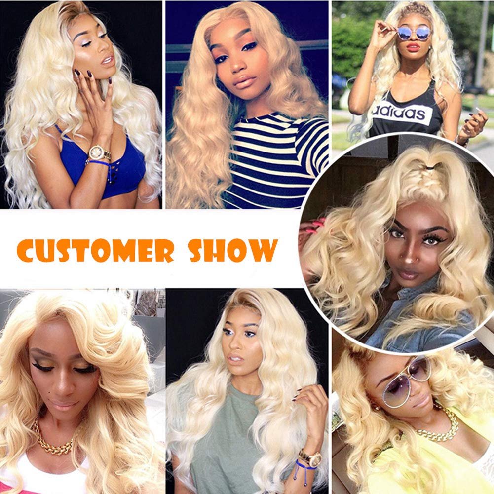 Body Wave 613 Lace Frontal Wig Blonde Lace Front Wig 13x4 Pre Plucked Colored Lace Front 613 Human Hair Wigs For Women 180%