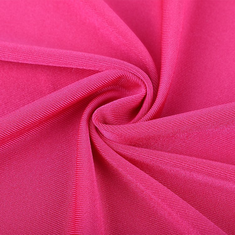 Hot selling Customized high stretch quick-drying fabric 90% polyester 10% spandex ribbed glossy swimwear bikini fabric