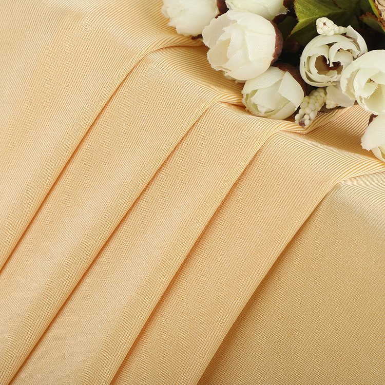 Hot selling Customized high stretch quick-drying fabric 90% polyester 10% spandex ribbed glossy swimwear bikini fabric