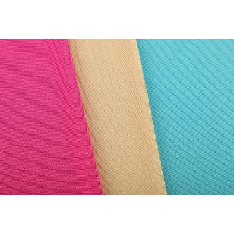 Hot selling Customized high stretch quick-drying fabric 90% polyester 10% spandex ribbed glossy swimwear bikini fabric