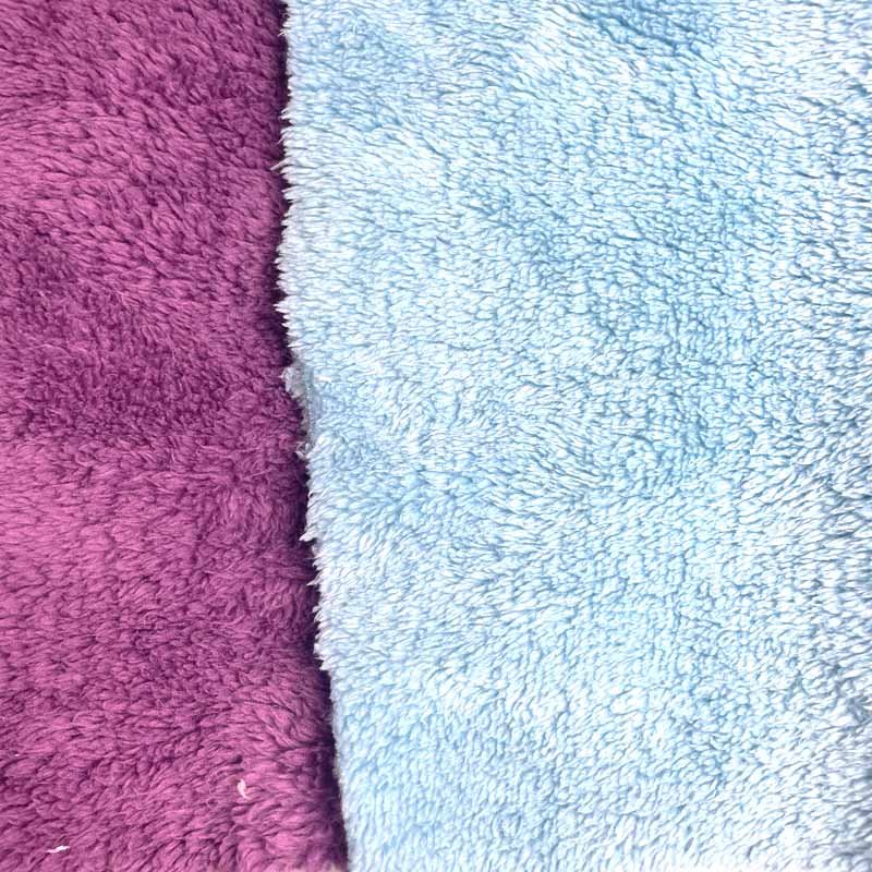 High Quality Fashion 100% Polyester Knitting Dyed Super Soft Double-sided Velvet Sherpa Fleece Fabric For Winter Coat