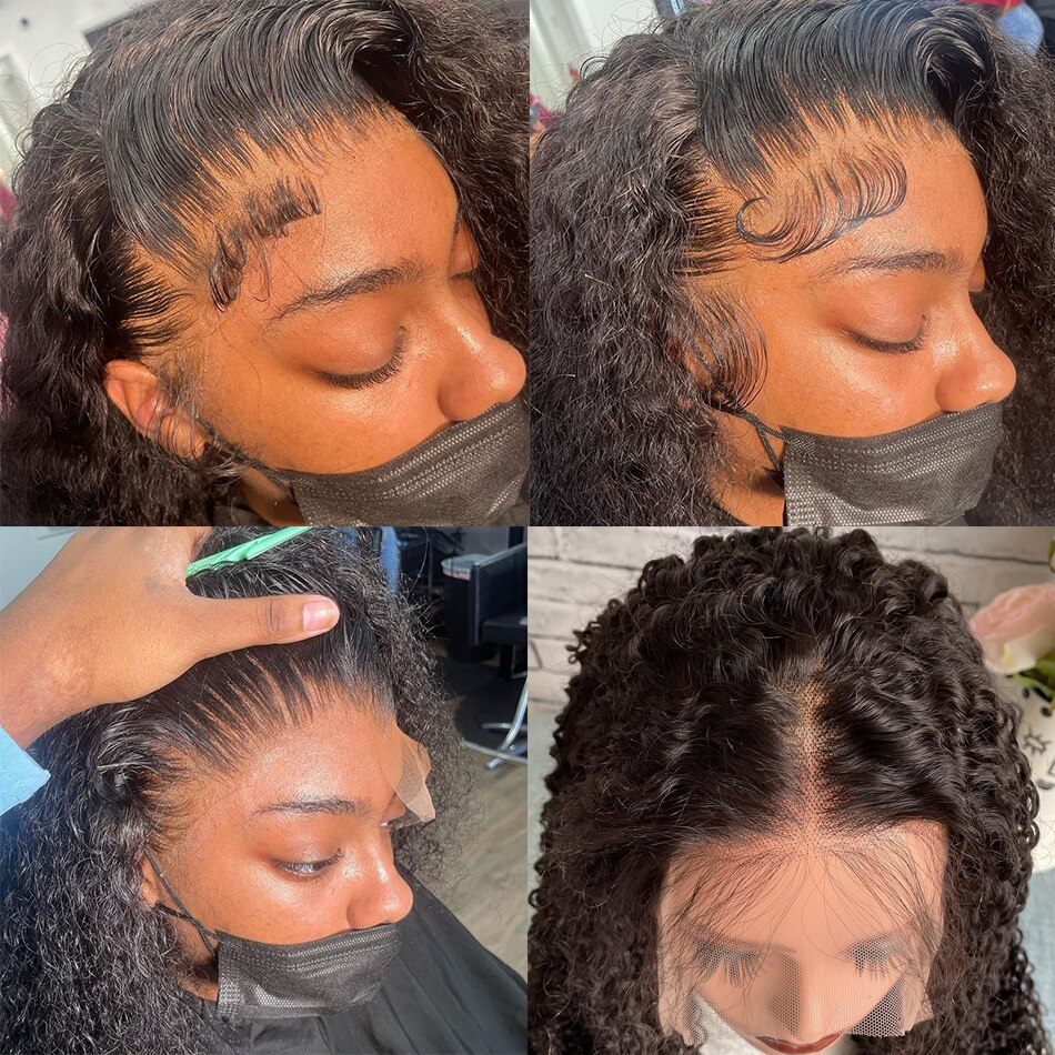 13x4 HD Wholesale Cheap Lace Front 100% Indian Human Hair Wig For Black Women Curly 13*6 Frontal Wig 1 - 49 pieces