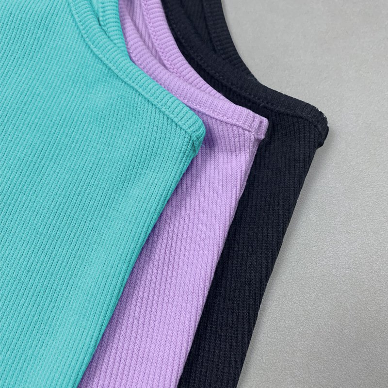 New summer ribbed hollow out casual sleeveless knit slim vest sexy crop top women's tank tops