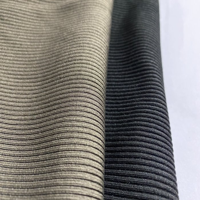 swimwear striped oeko tex washed heavy weight polyester spandex 2*2 rib jersey sweater fabric