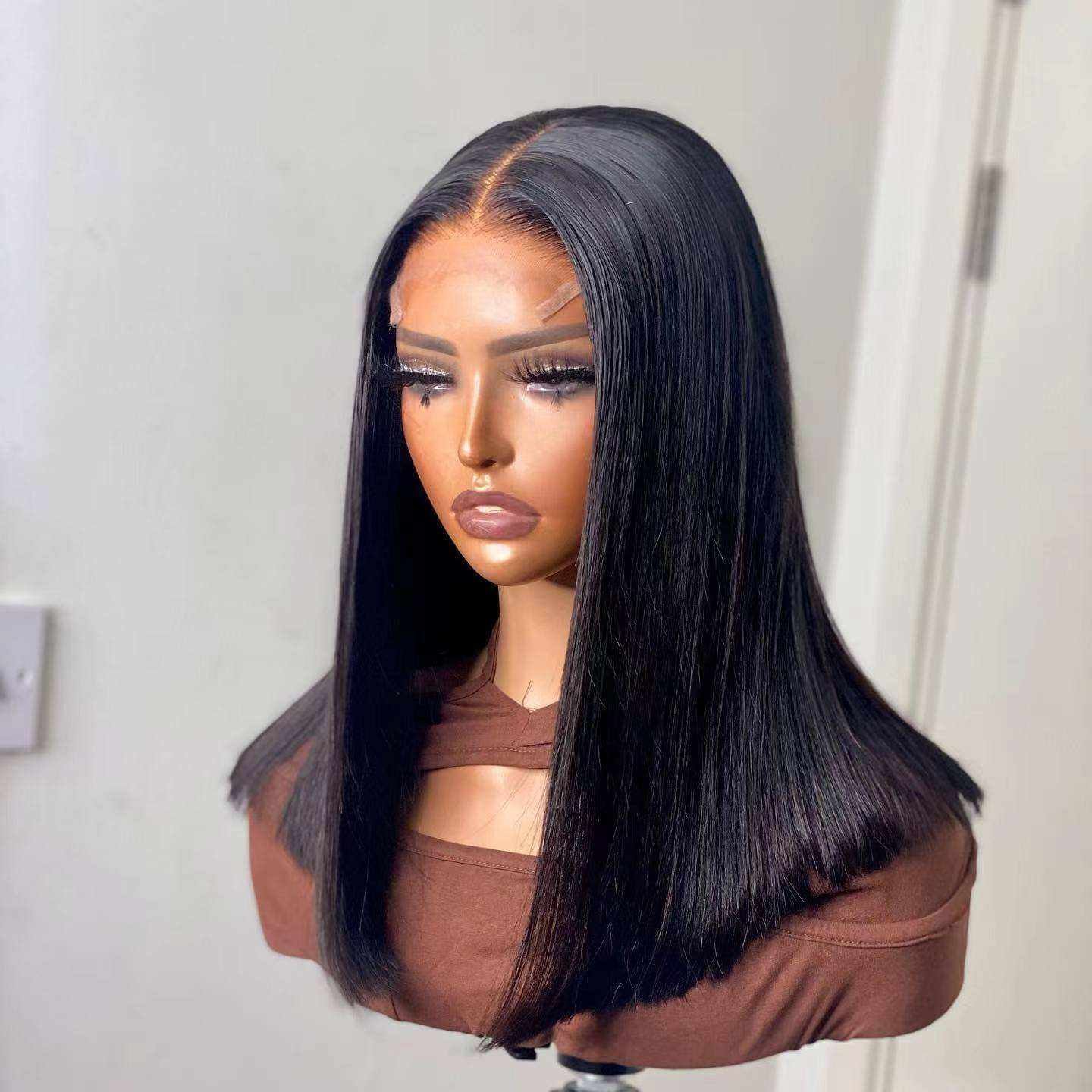 8 10 12 14 Inches Vietnamese Human Hair Lace Front Closure Short Bob Wig Straight Human Hair Bob Vietnamese Wigs