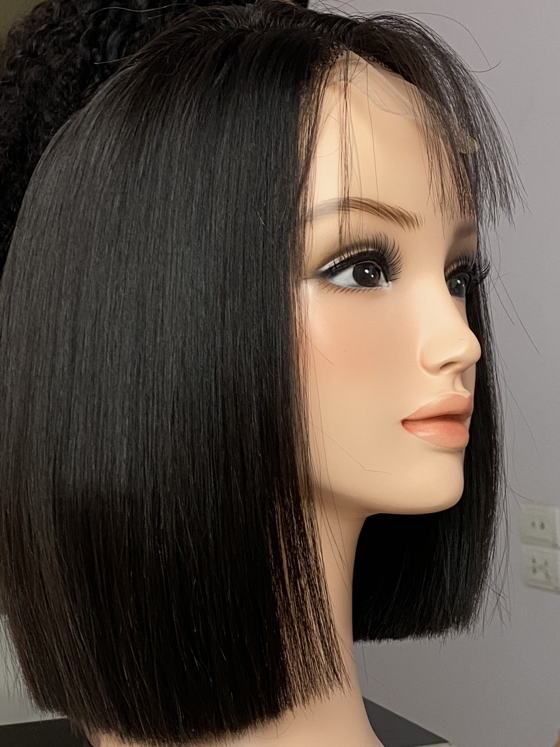 8 10 12 14 Inches Vietnamese Human Hair Lace Front Closure Short Bob Wig Straight Human Hair Bob Vietnamese Wigs