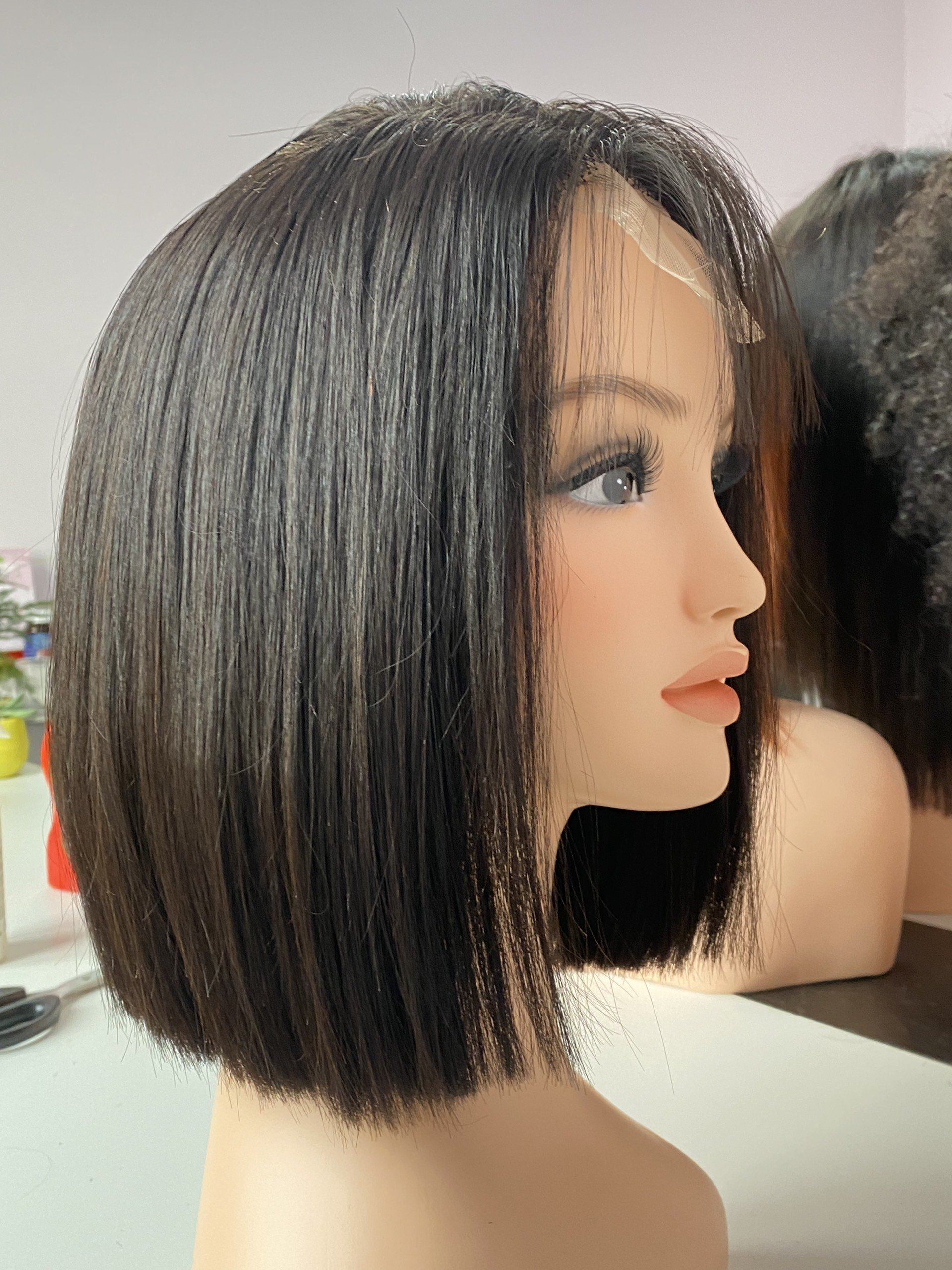 8 10 12 14 Inches Vietnamese Human Hair Lace Front Closure Short Bob Wig Straight Human Hair Bob Vietnamese Wigs