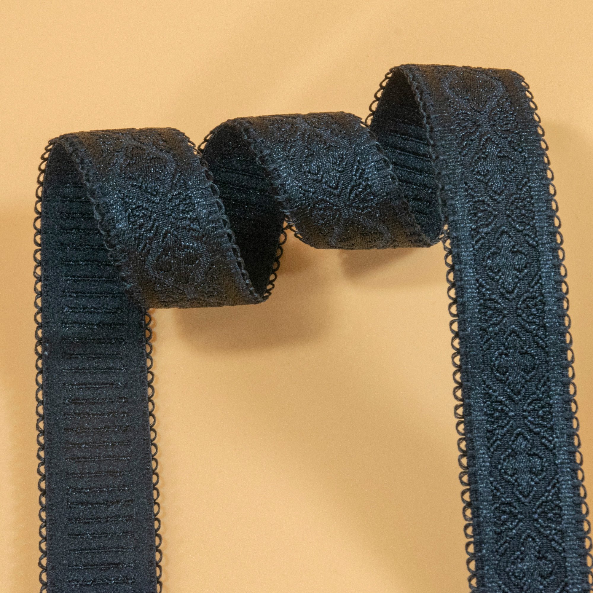 10mm picot edge elastic high elastic nylon teeth trimming jacquard pattern bra shoulder strap for lingerie underwear elastic