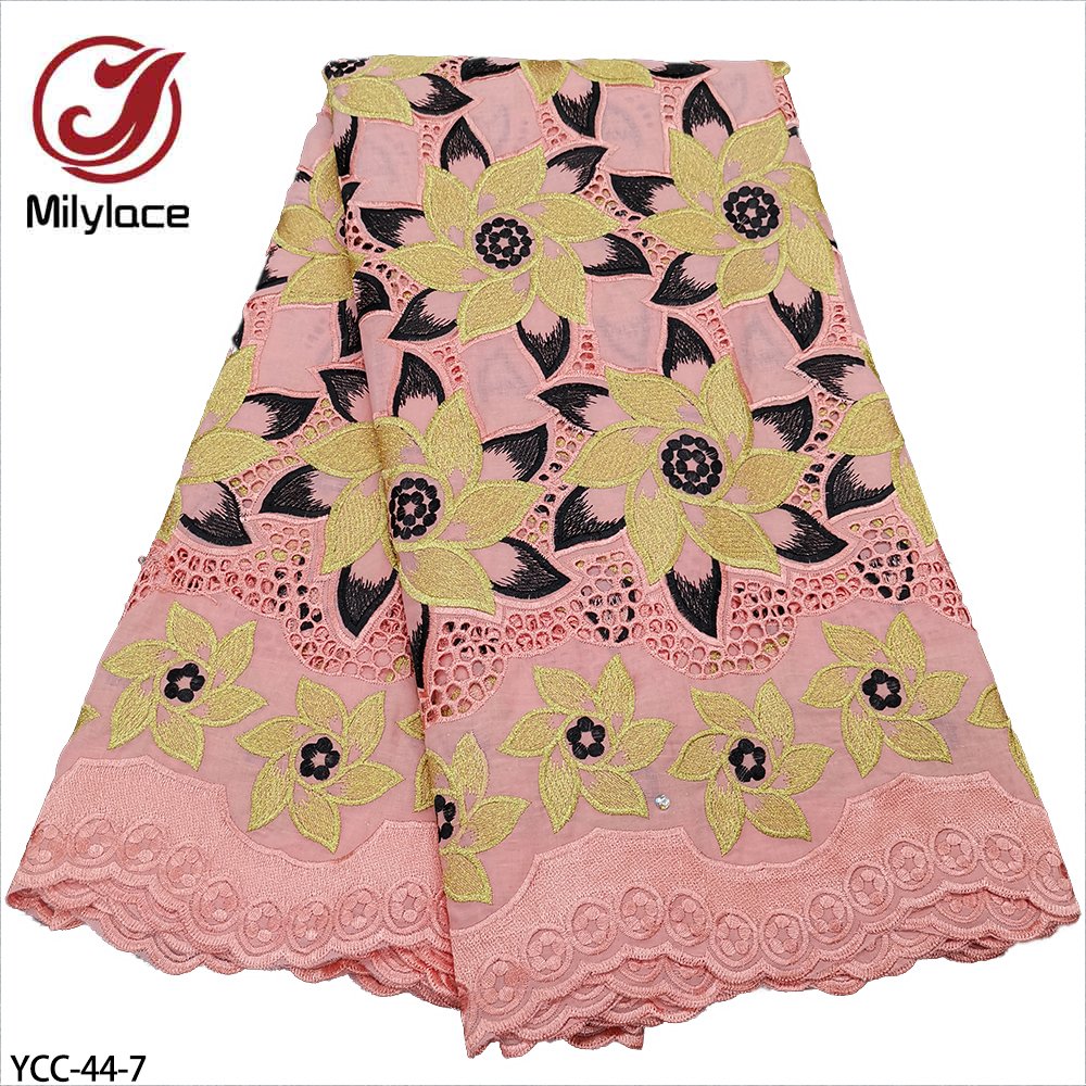 High Quality Embroidery Cotton Nigerian African Swiss Voile Lace For Men