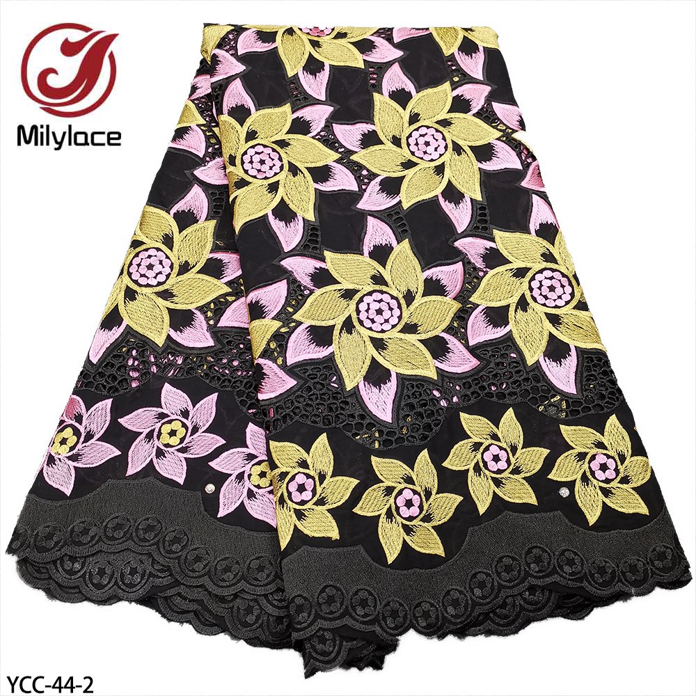 High Quality Embroidery Cotton Nigerian African Swiss Voile Lace For Men