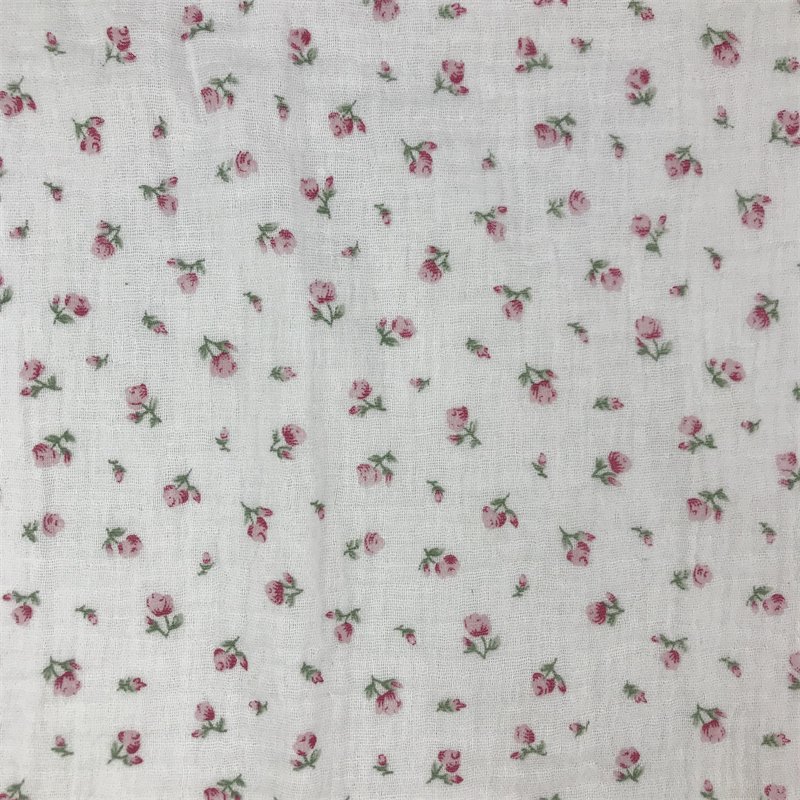Custom Screen Printed Double Gauze Cotton Muslin fabric