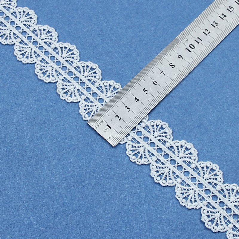 Lace Ribbon Manufacturer High Quality Fancy Embroidery Embroidery Fabric 100% Polyester Water Soluble Embroidered Lace Decorated