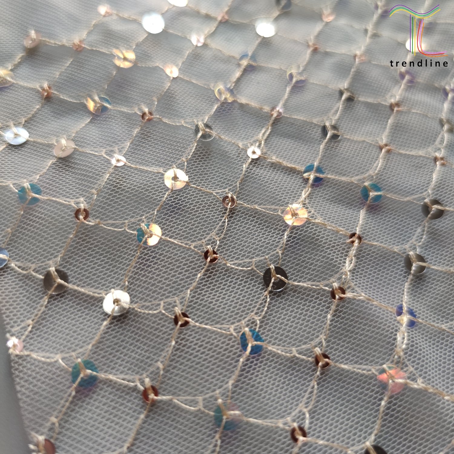 fishnet sequin embroidery tulle voile lace fabric