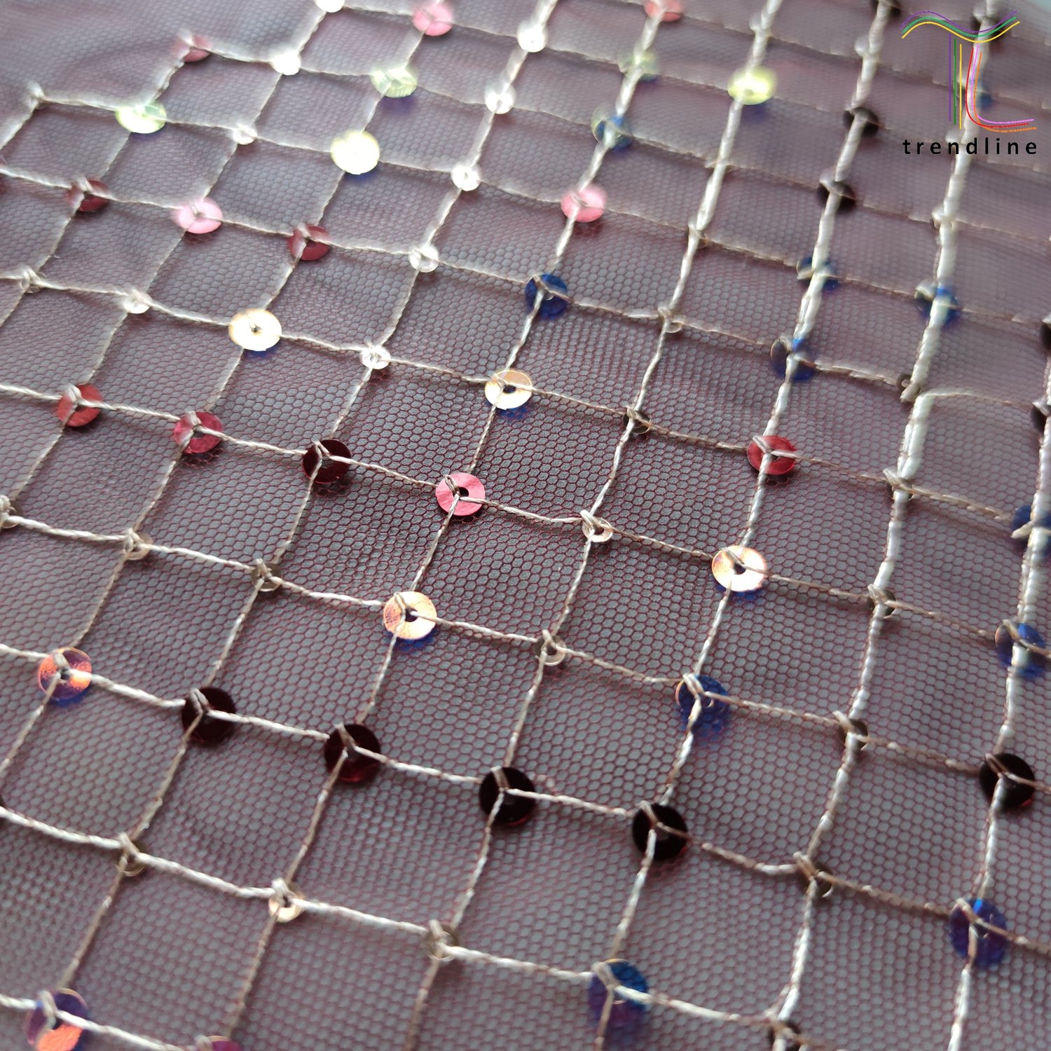 fishnet sequin embroidery tulle voile lace fabric