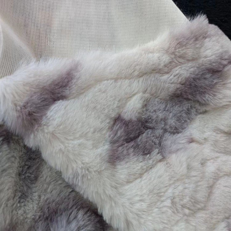 2023new style wholesale 100% Polyester long pile faux rabbit fur fabric For men and women garments