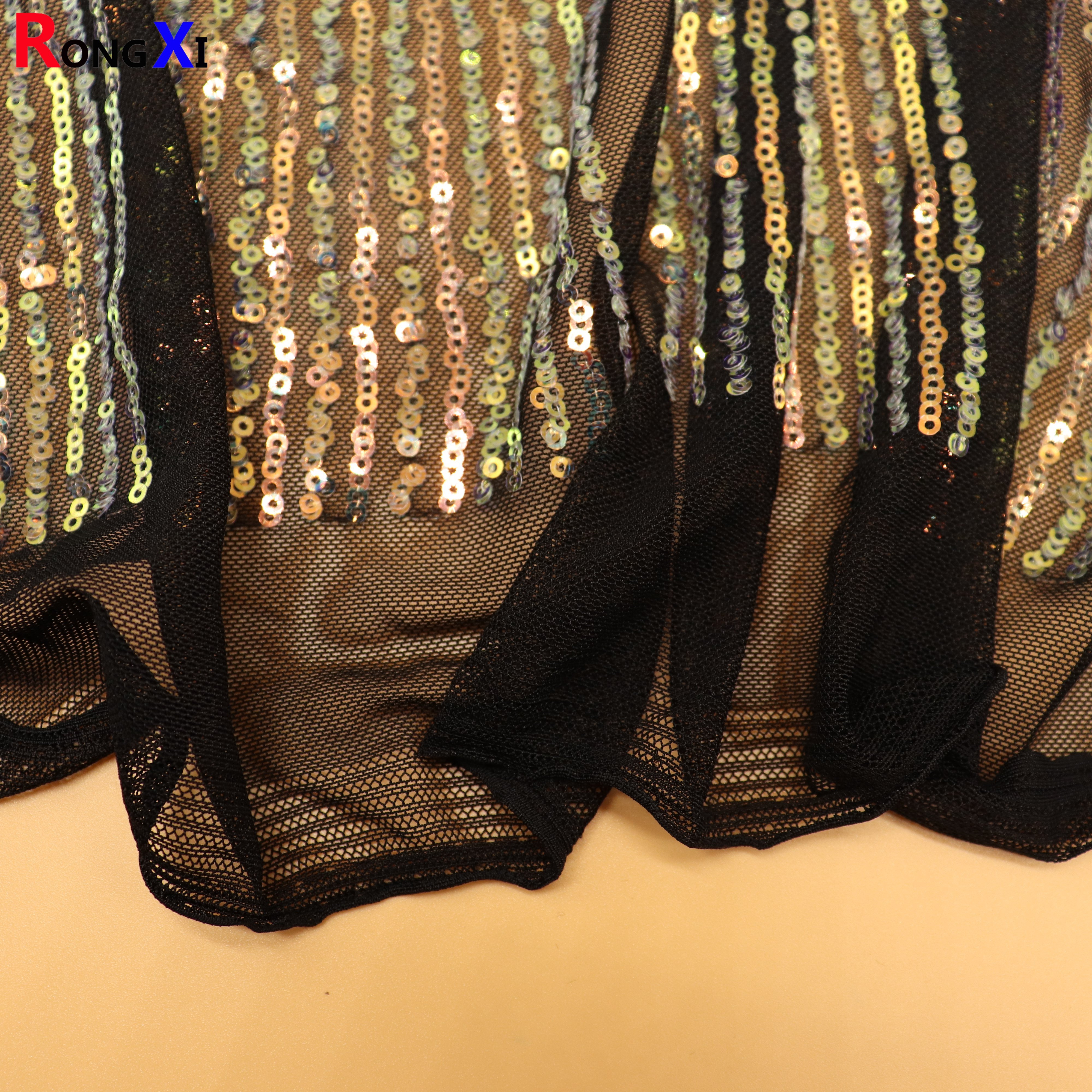 RXF1259 Brand New High Quality large nigeria net lace fabrics with beads and sequins wedding sequins lace fabric