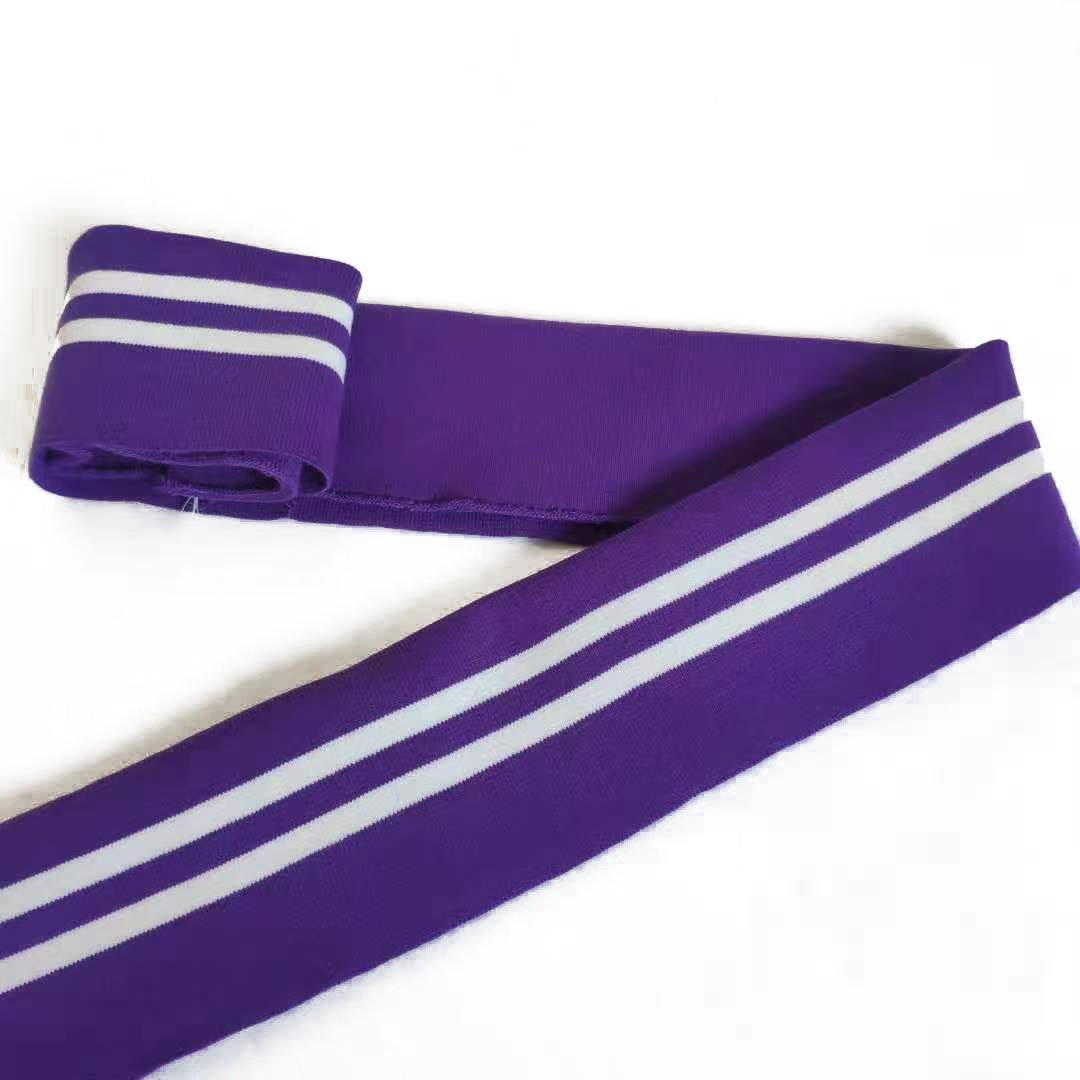 Custom Polyester Flat Knitting Solid Color Cuff and Collar POLO Knitting Rib collar t shirt rib collar cuff