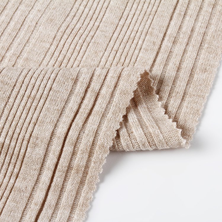 Factory Price Types rib 50 Rayon 28 Poly 22 Nylon Cashmere Irregular rib Polyester knit Clothing Fabric