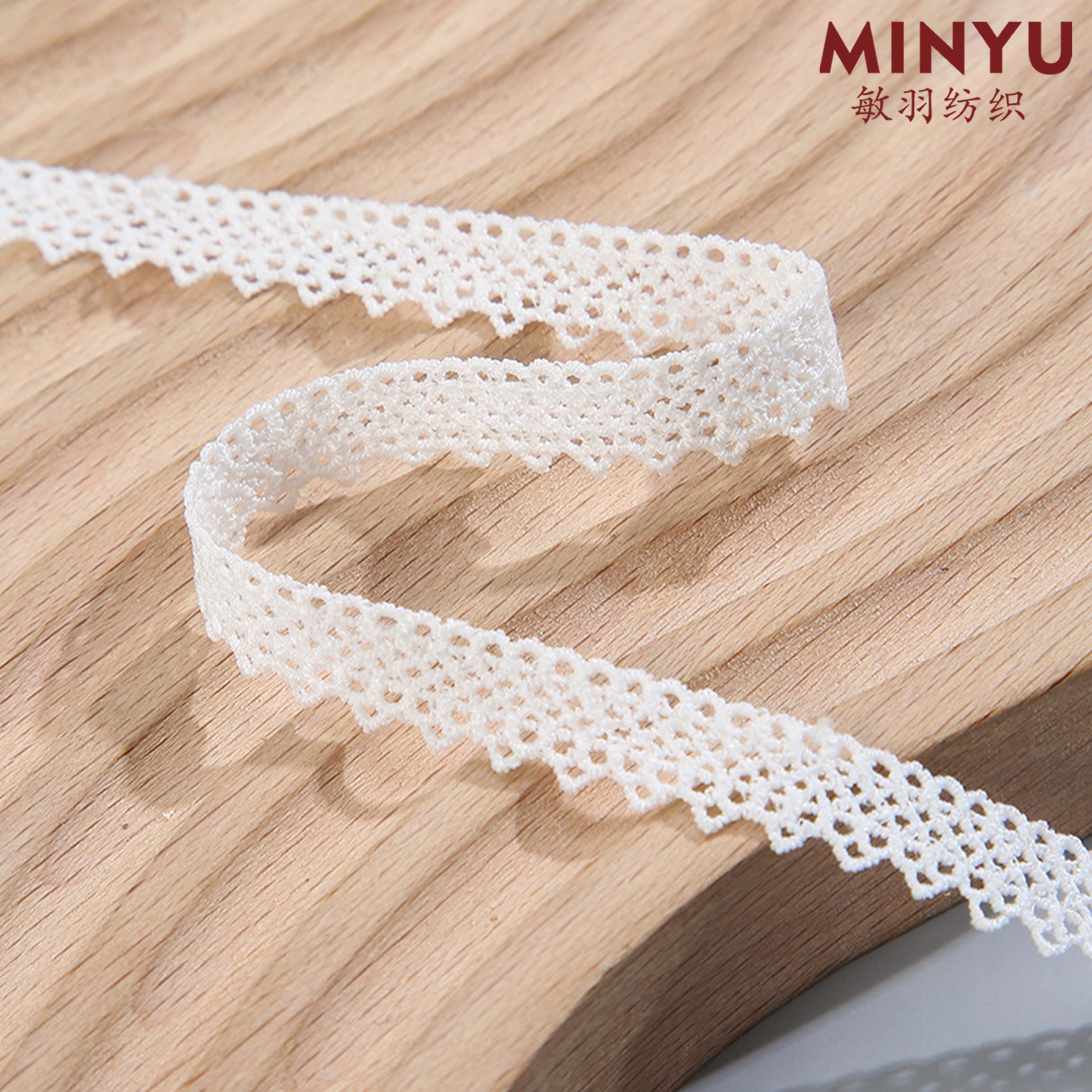White Wholesale African Polyester Milk Silk Lace Embroidery Water-Soluble Lace Trimming For Underwear Women's Dresses
