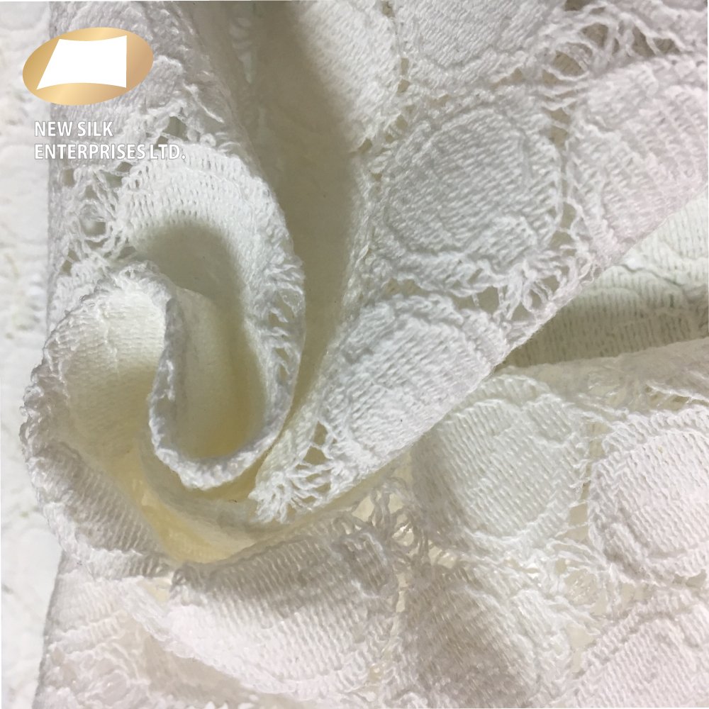 High quality 75 cotton 25 nylon embroidery fabric fabrics clothing material for dress